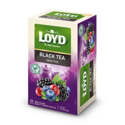 Aromatizuota-juodoji-arbata-LOYD-misko-uogu